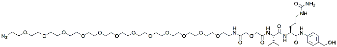 Molecular structure of the compound: Azido-PEG12-Amido-Val-Cit-PAB