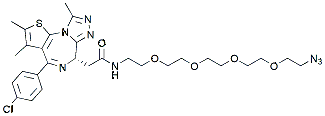 Molecular structure of the compound: (+)-JQ-1-PEG4-Azide