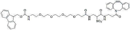 Molecular structure of the compound: Fmoc-PEG4-sulfo-DBCO