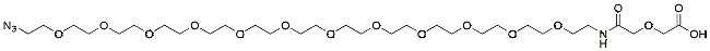 Molecular structure of the compound: 2-((Azido-PEG12-carbamoyl)methoxy)acetic acid