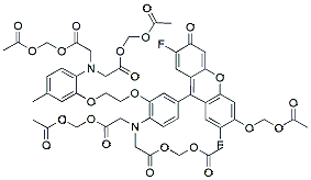 Molecular structure of the compound: Fluo-4 AM, green fluorescent calcium indicator