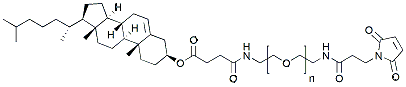 Molecular structure of the compound: Cholesterol-PEG-MAL, MW 2,000