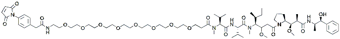 Molecular structure of the compound: Mal-phenyl-PEG8-MMAE