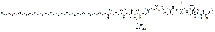 Molecular structure of the compound: Azido-PEG12-Amido-Val-Cit-PAB-MMAE