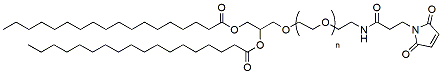 Molecular structure of the compound: DSG-PEG-NH-Mal, MW 2,000