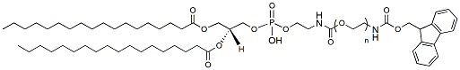 Molecular structure of the compound: Fmoc-NH-PEG-DSPE, MW 2,000