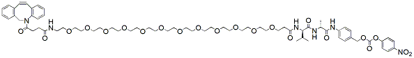 Molecular structure of the compound: DBCO-PEG12-Val-Ala-PAB-PNP