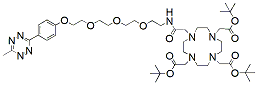Molecular structure of the compound: Methyltetrazine-PEG3-DOTA-(t-Butyl)3