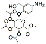 Molecular structure of the compound: 2-(4-(Hydroxymethyl)-2-aminophenoxy)-tetra-Ac-beta-D-galactose