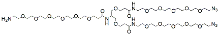 Molecular structure of the compound: Amino-PEG6-bis-PEG5-azide