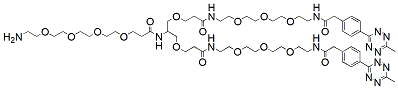 Molecular structure of the compound: Amino-PEG4-bis-PEG3-methyltetrazine