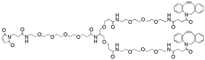 Molecular structure of the compound: Mal-PEG4-bis-PEG3-DBCO