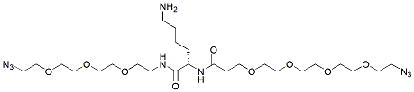 Molecular structure of the compound: N(alpha)-PEG4-azide-L-Lysine-PEG3-azide