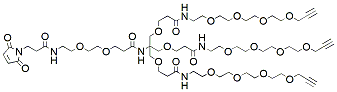 Molecular structure of the compound: Mal-PEG2-tris-PEG4-alkyne