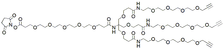 Molecular structure of the compound: NHS-PEG5-tris-PEG4-alkyne