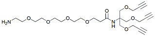 Molecular structure of the compound: Amino-PEG4-tris-alkyne
