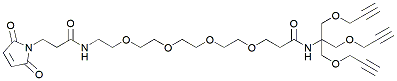 Molecular structure of the compound: Mal-PEG4-tris-alkyne