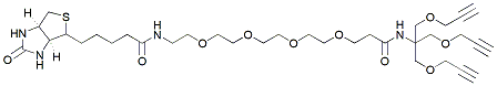 Molecular structure of the compound: Biotin-PEG4-tris-alkyne