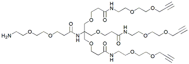 Molecular structure of the compound: Amino-PEG2-tris-PEG2-alkyne