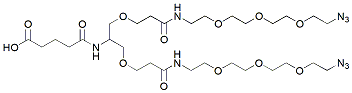 Molecular structure of the compound: Acid-C5-bis-PEG3-azide