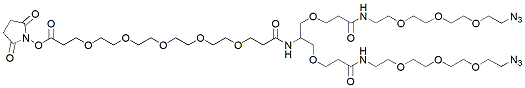 Molecular structure of the compound: NHS-PEG5-bis-PEG3-azide