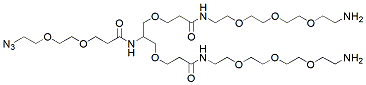 Molecular structure of the compound: Azido-PEG2-bis-PEG3-amine