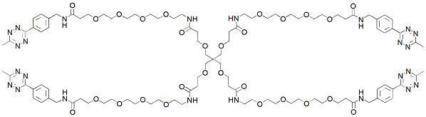 Molecular structure of the compound: Tetra PEG4-methyltetrazine
