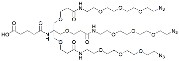 Molecular structure of the compound: Acid-C5-tris-PEG3-azide
