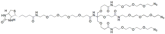 Molecular structure of the compound: Biotin-PEG4-tris-PEG3-azide