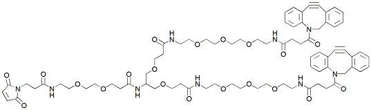 Molecular structure of the compound: Mal-PEG2-bis-PEG3-DBCO