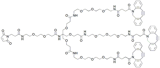 Molecular structure of the compound: Mal-PEG2-tris-PEG3-DBCO