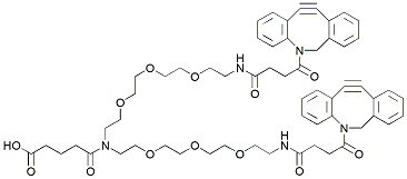 Molecular structure of the compound: Acid-C5-bis-PEG3-DBCO