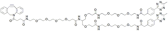 Molecular structure of the compound: DBCO-PEG4-bis-PEG3-methyltetrazine