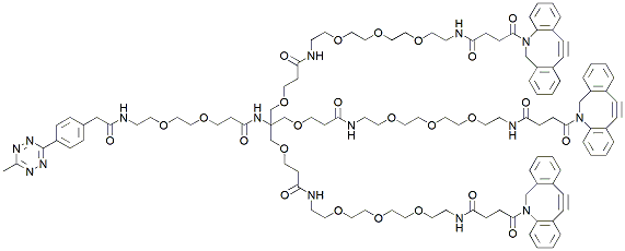 Molecular structure of the compound: Methyltetrazine-PEG2-tris-PEG3-DBCO