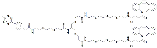 Molecular structure of the compound: Methyltetrazine-PEG2-bis-PEG3-DBCO