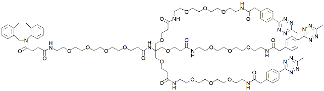 Molecular structure of the compound: DBCO-PEG4-tris-PEG3-methyltetrazine