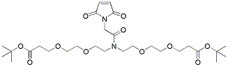 Molecular structure of the compound: N-(C1-Mal)-N-bis(PEG2-t-butyl ester)