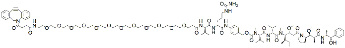 Molecular structure of the compound: DBCO-PEG12-Val-Cit-PAB-MMAE