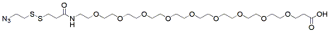 Molecular structure of the compound: Azidoethyl-SS-amido-PEG9-acid