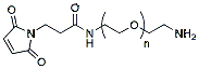 Molecular structure of the compound: Maleimide PEG Amine, MW 3,500 TFA Salt