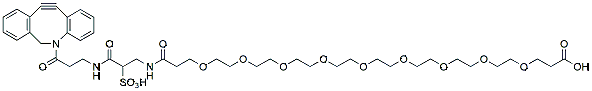 Molecular structure of the compound: DBCO-sulfo-PEG9-acid