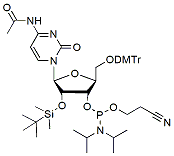 Molecular structure of the compound: L-RNA 2-OTBS C(Ac) amidite