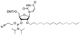Molecular structure of the compound: 2-O-Hexadecyl-U-CE-Phosphoramidite