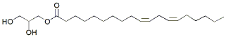 Molecular structure of the compound: 10,13-Nonadecadienoic acid, 2,3-dihydroxypropyl ester, (10Z,13Z)- (9CI, ACI)