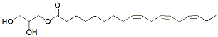 Molecular structure of the compound: 9,12,15-Octadecatrienoicacid, 2,3-dihydroxypropyl ester, (9Z,12Z,15Z)-