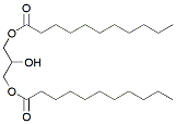 Molecular structure of the compound: Undecanoic acid, 2-hydroxy-1,3-propanediyl ester
