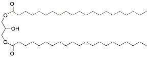 Molecular structure of the compound: Heneicosanoic acid, 2-hydroxy-3-[(1-oxoheneicosyl)oxy]propyl ester