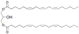 Molecular structure of the compound: 6,9,12-Octadecatrienoic acid, 2-hydroxy-1,3-propanediyl ester,(6Z,6Z,9Z,9Z,12Z,12Z)-