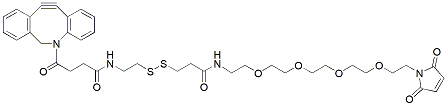 Molecular structure of the compound: DBCO-S-S-amido-PEG4-mal