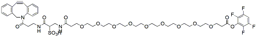 Molecular structure of the compound: DBCO-sulfo-PEG9-TFP ester